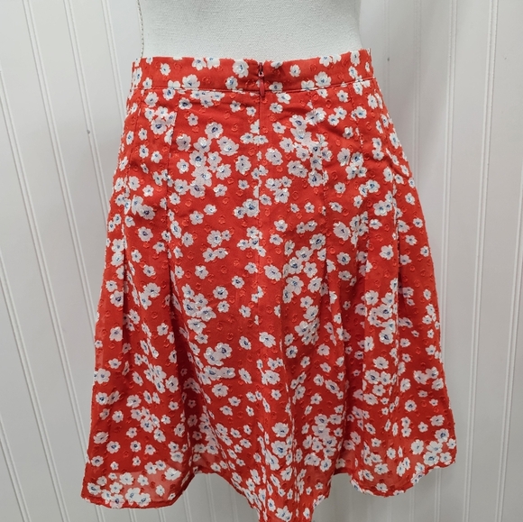 Banana Republic Floral Red Skirt 2 - Picture 2 of 3